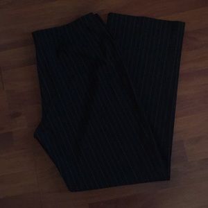 Pinstripe dress pants.